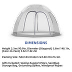 Portable 8-10 Person Dome Tent Clear Bubble Gazebo for Outdoor Events, Garden & Patio Use