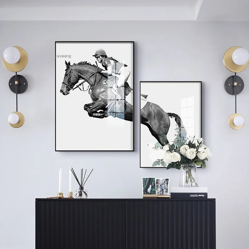 Modern Nordic Canvas Wall Art Abstract Animal Design for Living Room or Dormitory
