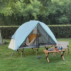 Khaki Off-Ground Camping Tent for Single Person