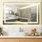 Dimmable LED Bathroom Mirror with Front and Backlight