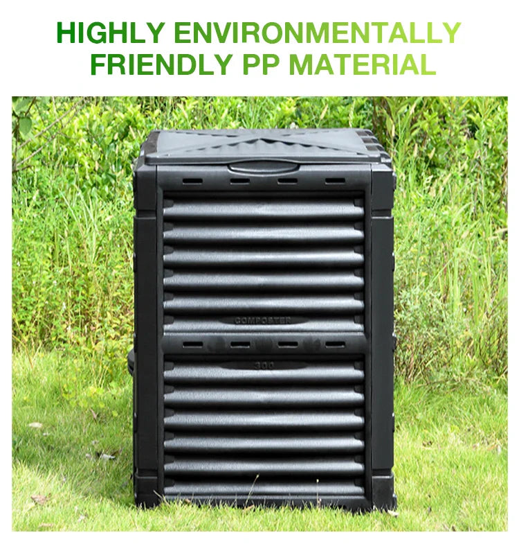 Heavy Duty 450L Outdoor Compost Tumbler for Kitchen & Garden Waste