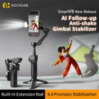 Handheld 3-Axis Stabilizer with Face Tracking & Tripod