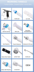 14-in-1 Facial Machine with Oxygenation Scrubber 220V