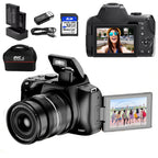12X Optical Zoom 4K Vlogging Camera with Auto Focus 128GB SD Card