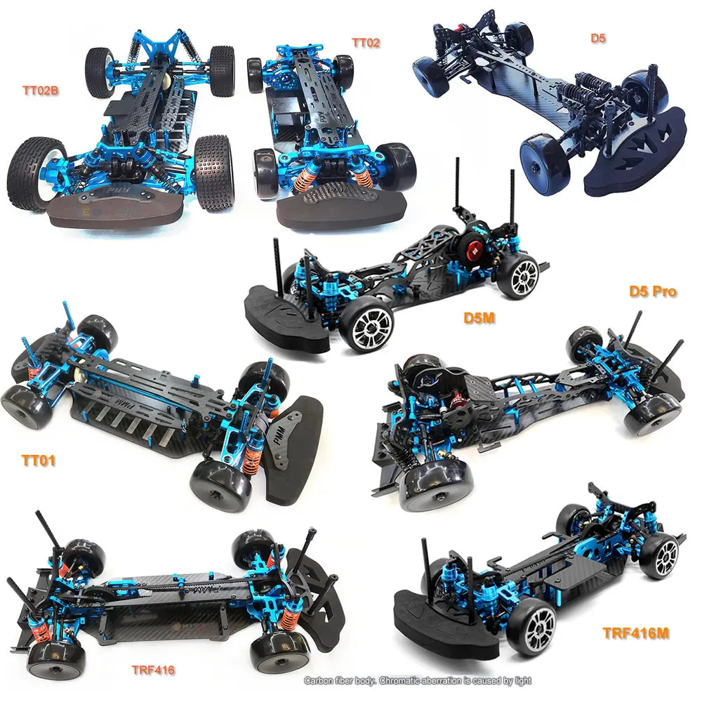 1:10 4WD RC Drift Car Kit with Carbon Frame and Alloy Parts – D5 Model