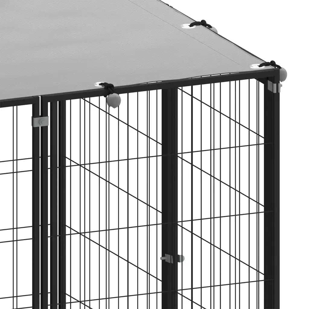 Portable Outdoor Pet Enclosure with Roof – Steel Frame, 110x110x110cm