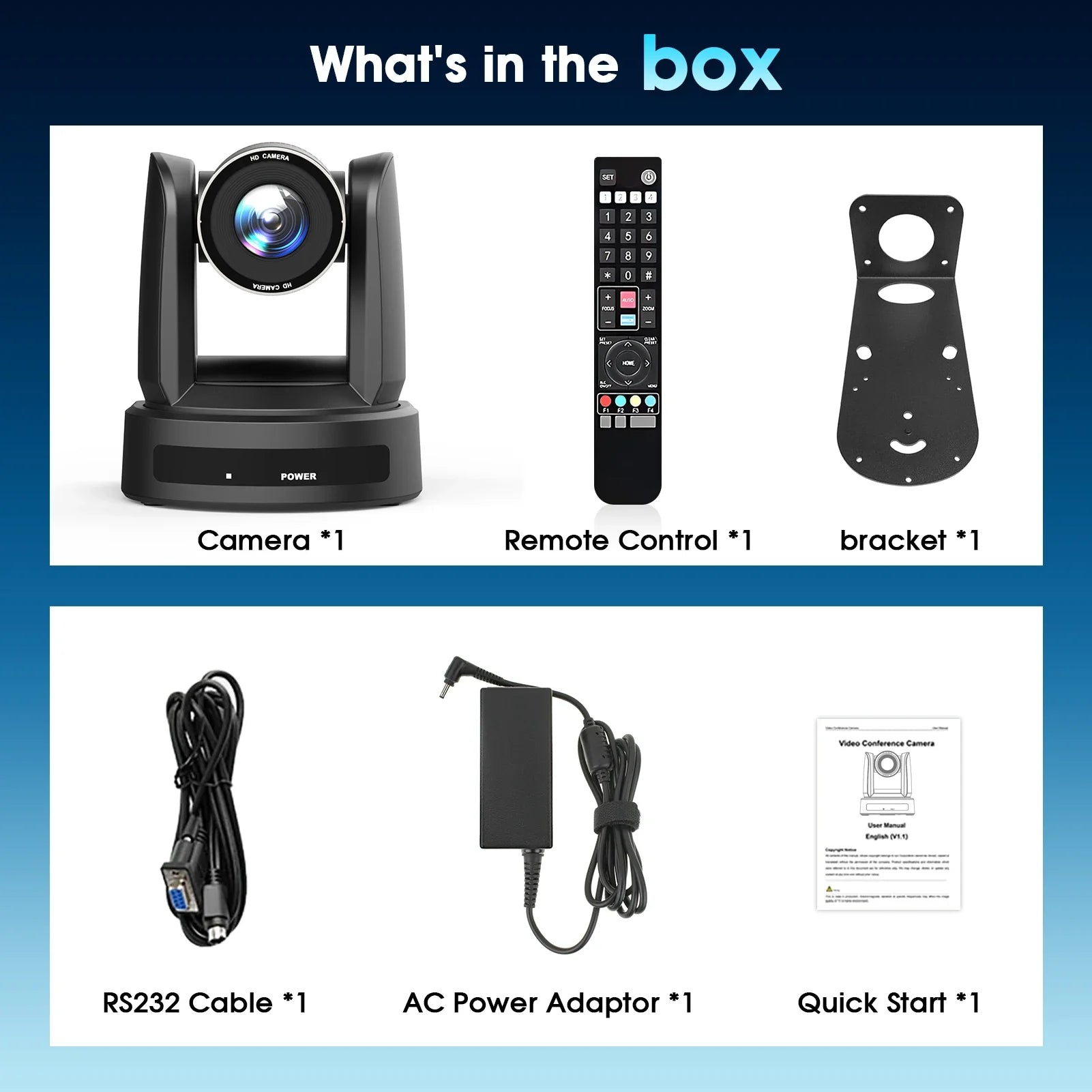 1080p PTZ Camera with 10X Zoom and IP Streaming