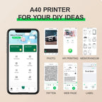 Wireless A4 Thermal Printer 203dpi for Travel & Office