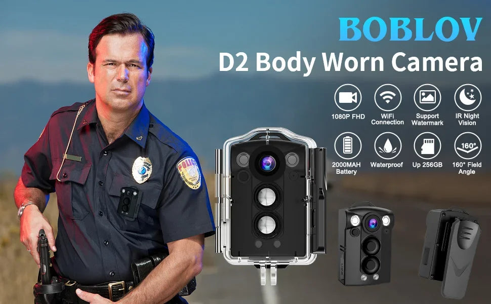 1080p Portable Mini Body Camera with Night Vision and Waterproof Case