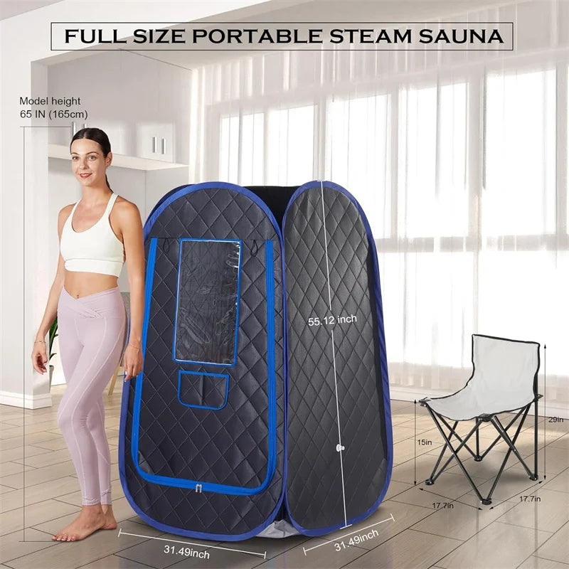 Full Size Steam Sauna Set Coffee Colour with Extra Accessories