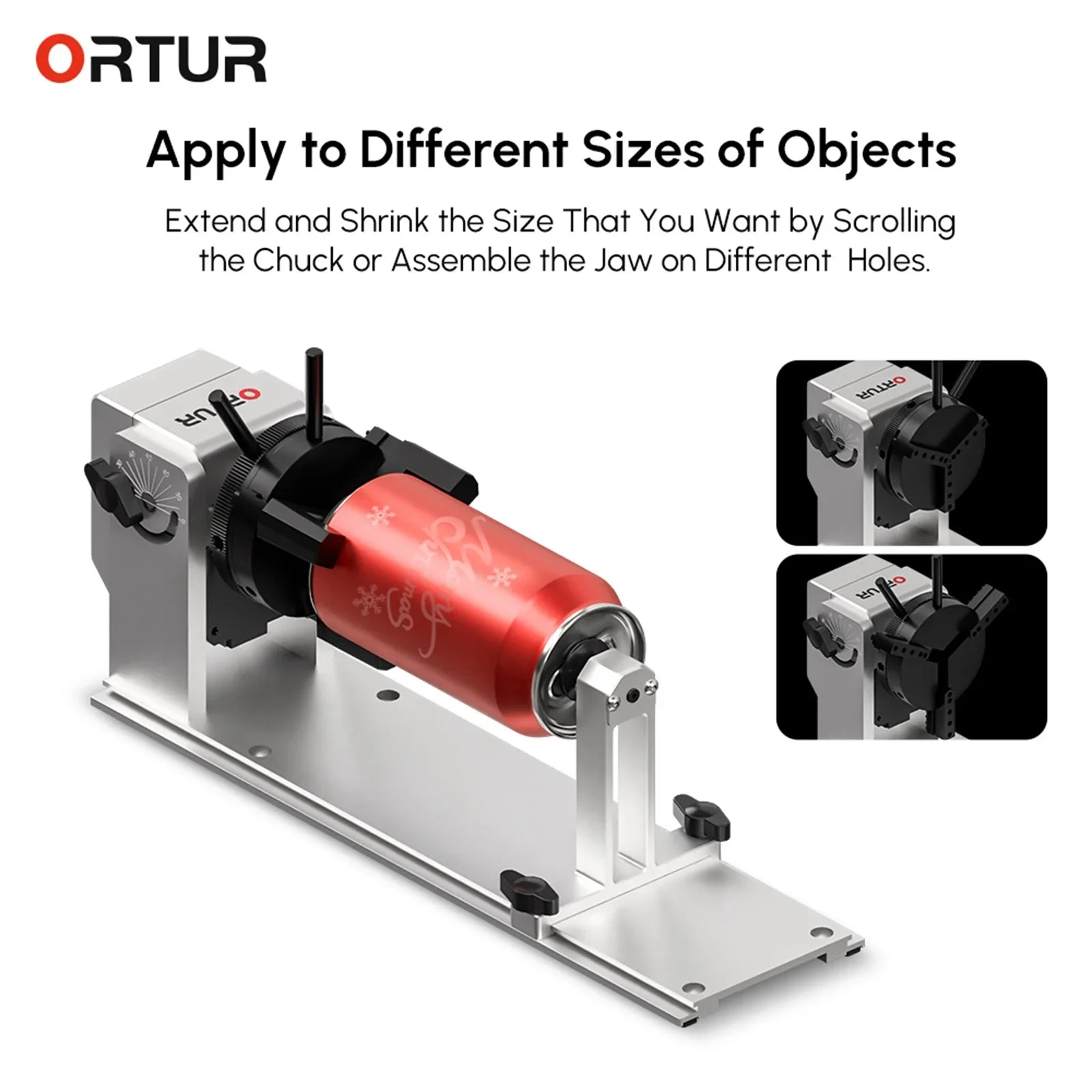 360° Rotary Roller Chuck Y-Axis for Laser Engraving Cylindrical Items
