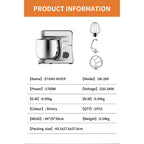 11L Stainless Steel Stand Mixer with Whisk, Dough Hook & 6 Speed Settings – 1700W