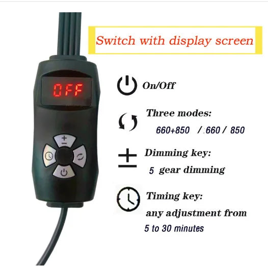 12V Infrared LED Therapy Lamp 180 Beads for Pain Relief