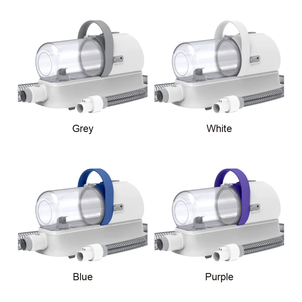 4-in-1 Purple Pet Grooming Vacuum with Deshedding Tool