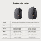 Compact 16L Camera Backpack for Urban & Travel Photographers