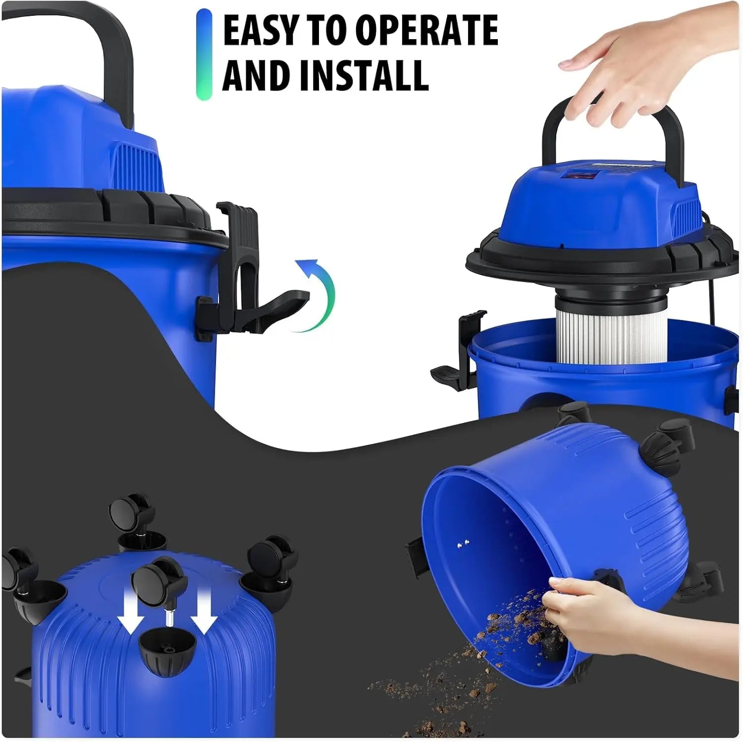 15L Wet & Dry Vacuum Cleaner with Blower Function and Accessories