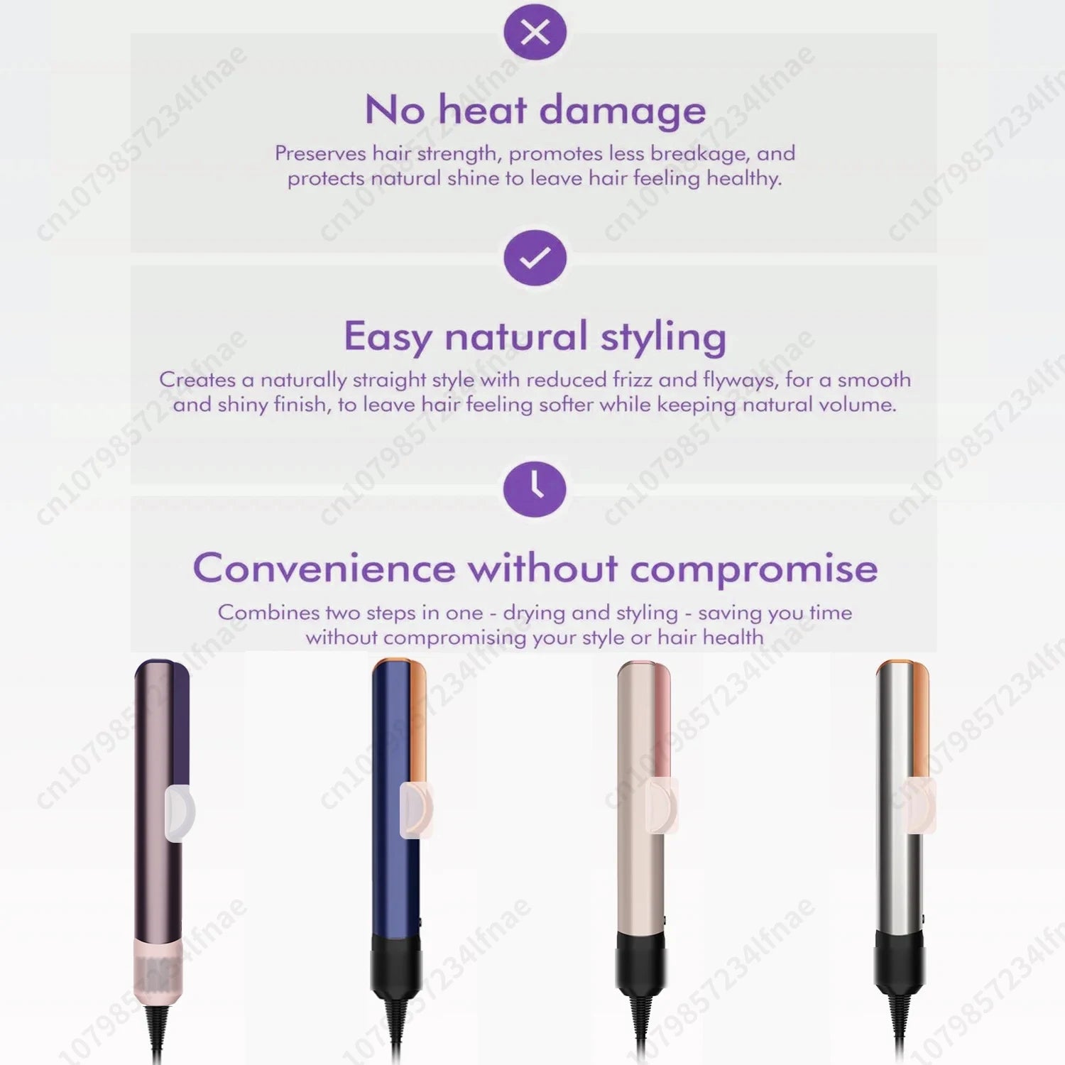 2-in-1 Cordless Hair Straightener & Dryer with Ionic Heating (210°C Max)