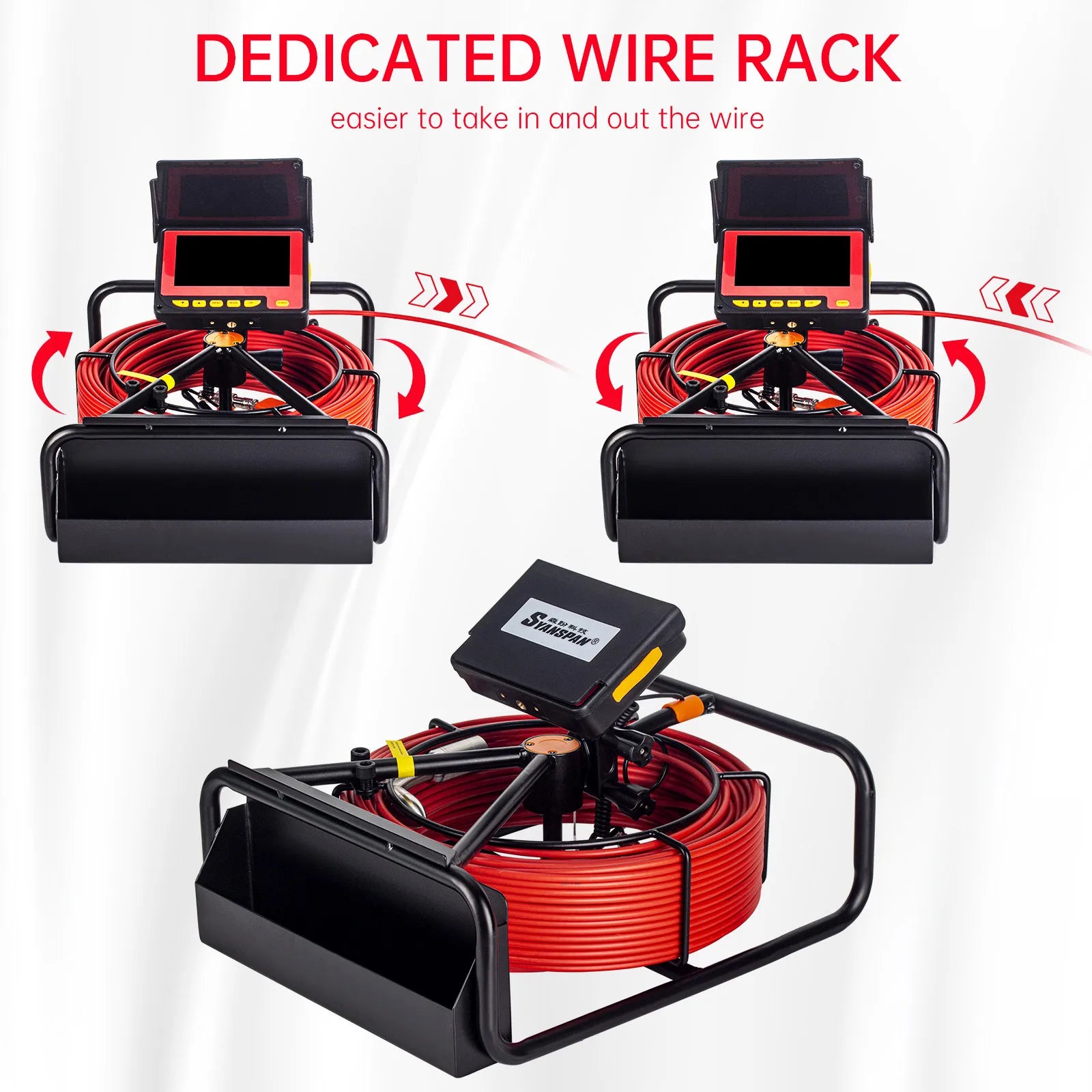 17mm Pipe Inspection Camera 10m with DVR and 16GB Storage