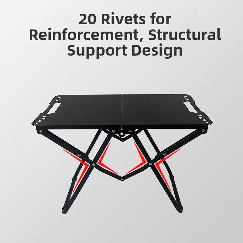 Portable Folding Outdoor Table Lightweight, Durable Carbon Steel for Camping, Picnic & BBQ