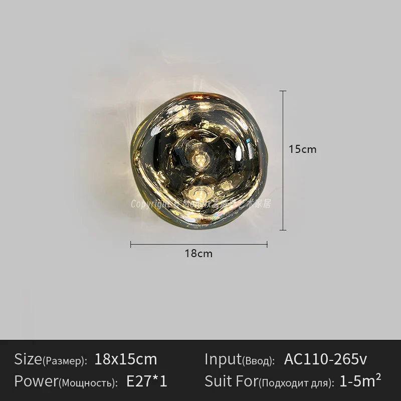 Modern Smoke Gray Wall Lamp with Warm LED Light L180mm Smoke gray