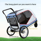 Portable 4-Wheel Pet Stroller & Travel Carrier for Dogs and Cats Foldable, Breathable, Heavy Duty