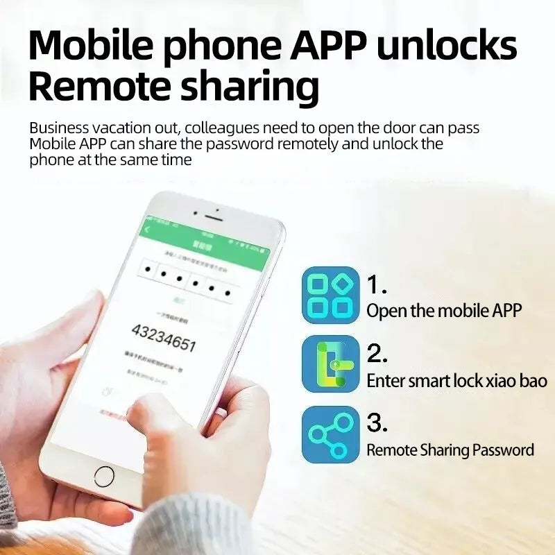 Bluetooth Fingerprint Padlock with App Control & Mechanical Key Backup
