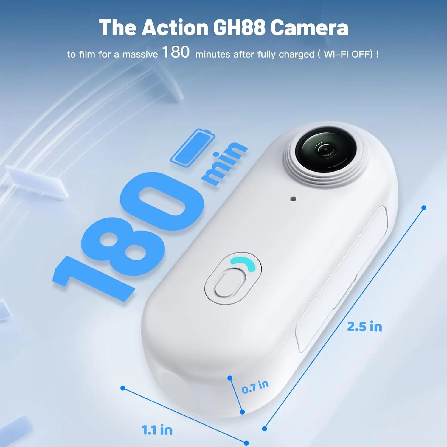 1080P Mini WiFi Wireless Body Camera Portable Thumb Size 64GB White