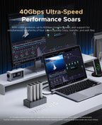2-Bay M.2 NVMe SSD Clone Docking Station with 40Gbps Speed