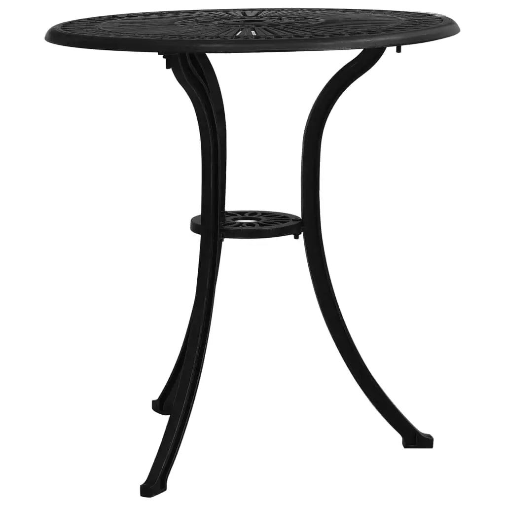 Heavy Duty Outdoor Coffee Table – Cast Aluminium, 62cm with Umbrella Slot