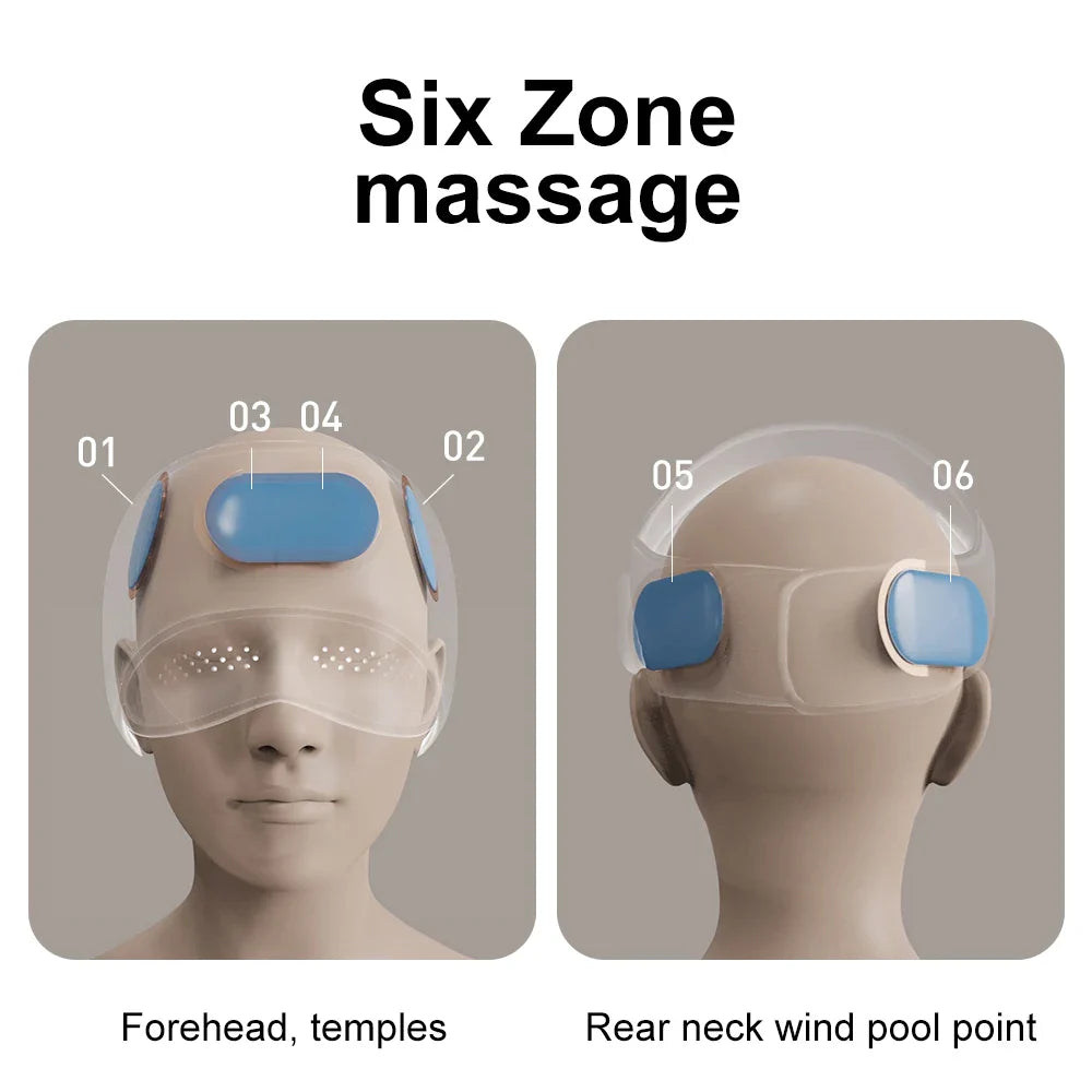 Graphene Heated Head & Eye Massager with Adjustable Heat