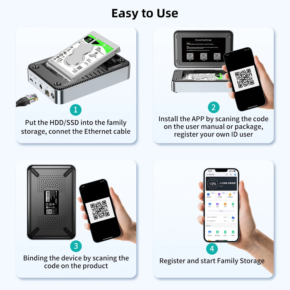 2.5" Diskless NAS Enclosure with App Access