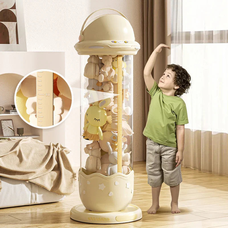 142cm Kids Toy Storage Barrel with Light & Zipper Lid