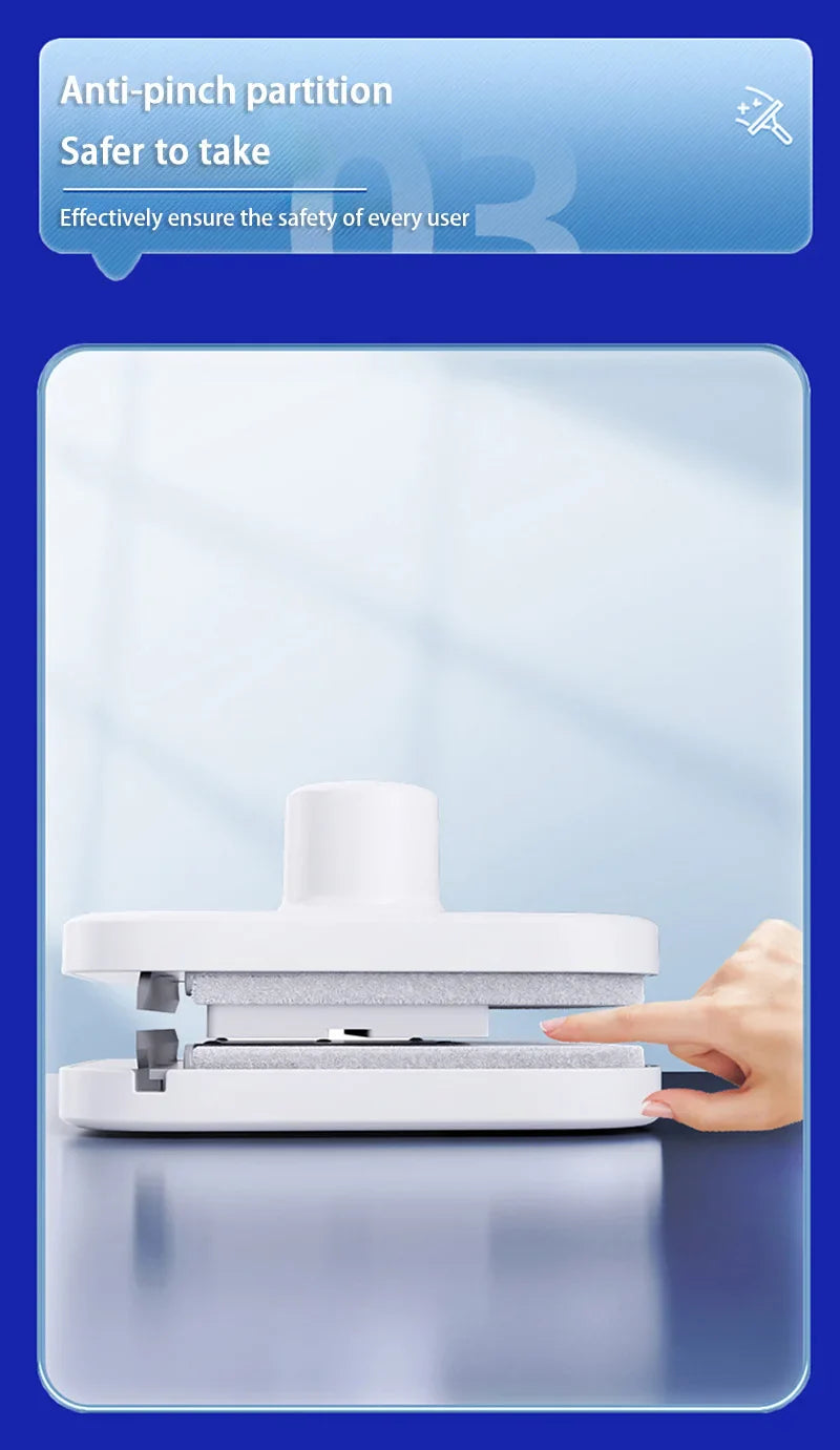 Cordless Magnetic Glass Cleaner for Cars & High-Rise