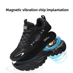 42-Silver Grey Warm Sports Shoes with Electric Massage & Vibration