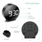 4" LED Table Clock with Snooze, USB/AAA Power, Dual Alarm & Weekday Modes