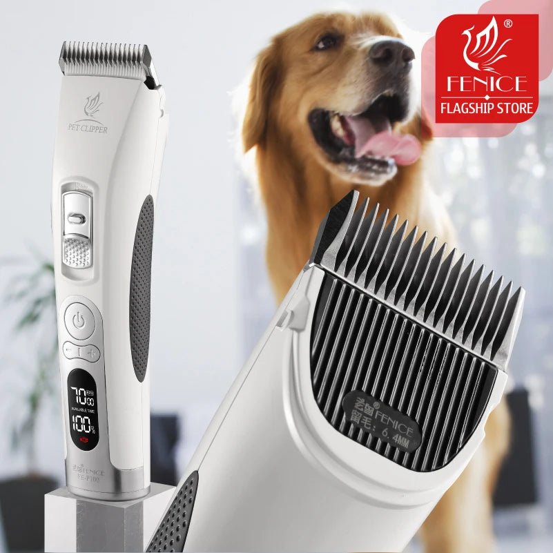 Cordless Pet Grooming Clipper Set for Dogs – Rechargeable Electric Trimmer with USB Charging