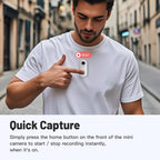 1080P Mini WiFi Wireless Body Camera Portable Thumb Size 64GB White