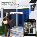 Wireless 4G Outdoor Camera with Solar Panel, 10X Zoom & AI Auto-Tracking