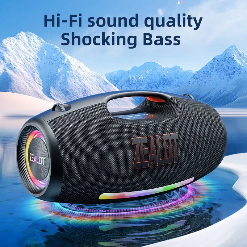 Outdoor Bluetooth Speaker with Deep Bass and Power Bank