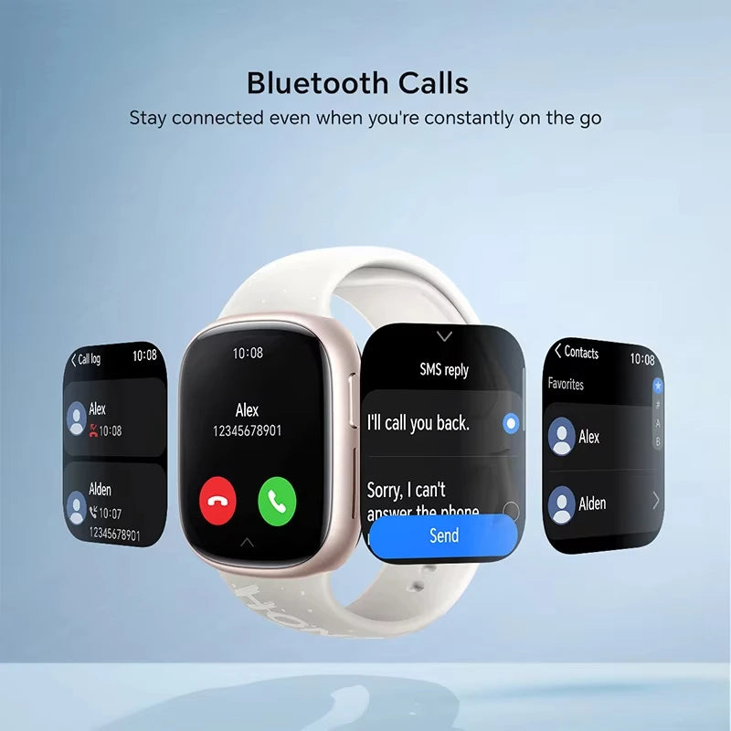 1.75" AMOLED Smartwatch with Heart Rate Monitor & 14-Day Battery Life – Gold