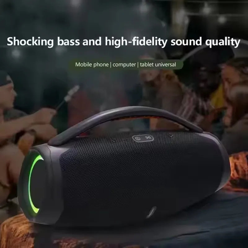 100W Outdoor Bluetooth Speaker with USB/TF/AUX Support Blue