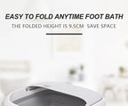 Pink Infrared Foot Bath Massager with Bubbles and Foldable Tub