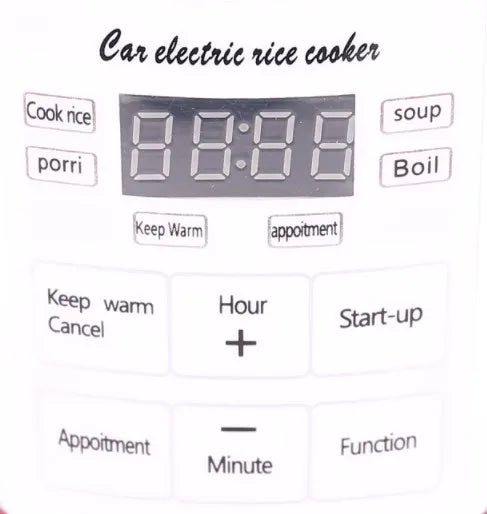 Travel Rice Cooker for Car or Home 12V/24V Dual Voltage, 1.6L Capacity, Non-Stick Inner Pot