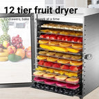 12-Layer Electric Food Dehydrator for Fruits, Vegetables & Meat