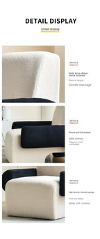 Scandinavian Teddy Velvet Lounge Chair Compact Luxury Single Sofa for Home Spaces