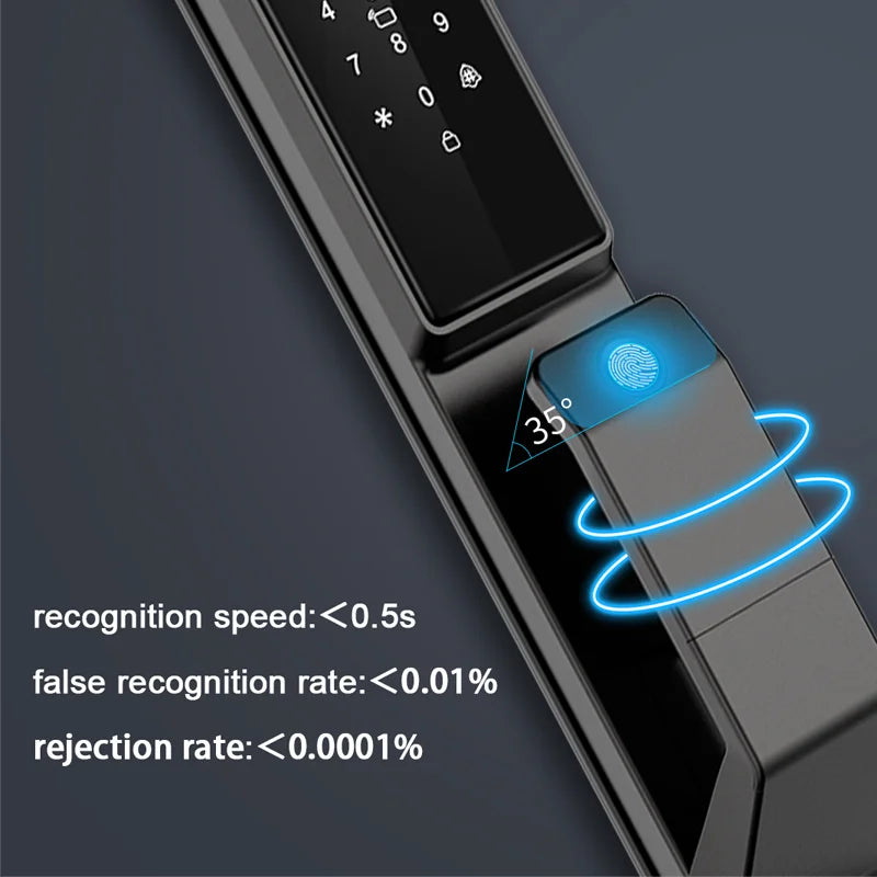 Outdoor Waterproof Smart Door Lock with Face & Fingerprint