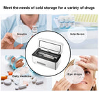 White 13600mAh USB-Powered Mini Medical Fridge Quiet Portable Cooler for Insulin & Pills