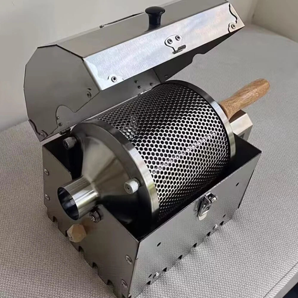 12V Electric Coffee Roaster with Manual Stirring Drum – AS1-S400T 100–400g Capacity