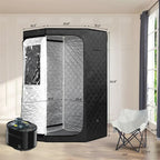 Full Size Steam Sauna Set Coffee Colour with Extra Accessories