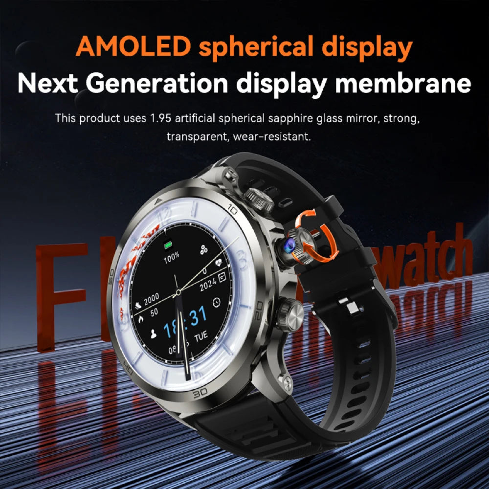 Waterproof 4G Smart Watch with Video Calls, AMOLED Screen, Health Monitoring & Sports Tracking